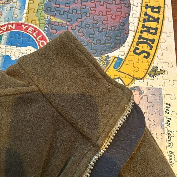 Mens XL EMS Full Zip Vest Olive Green Polartec - Picture 9 of 10